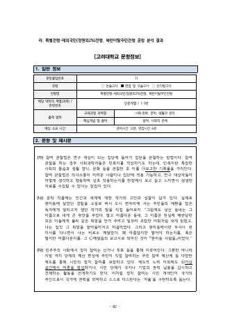 2024학년도 고려대학교 재외국민·북한이탈주민전형 인문 표지