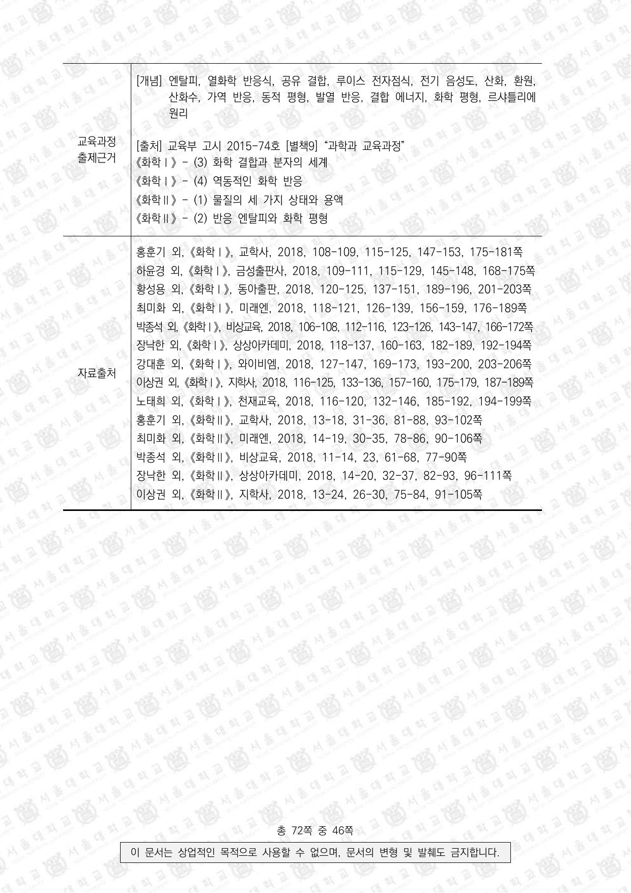 2022학년도 서울대학교 수시 일반전형 면접 및 구술고사 화학 9쪽