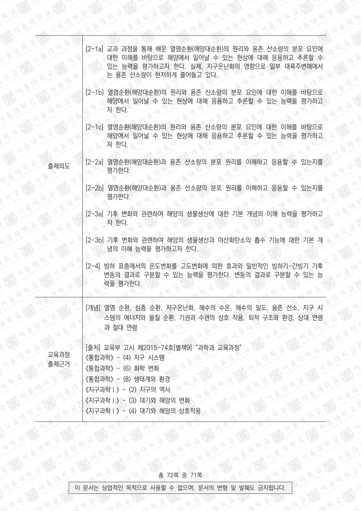 2022학년도 서울대학교 수시 일반전형 면접 및 구술고사 지구과학 13쪽