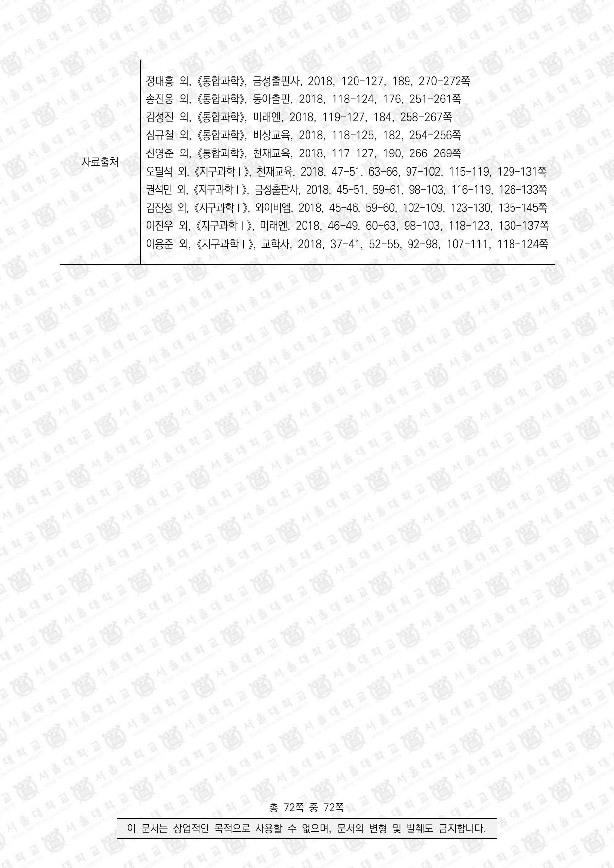 2022학년도 서울대학교 수시 일반전형 면접 및 구술고사 지구과학 14쪽