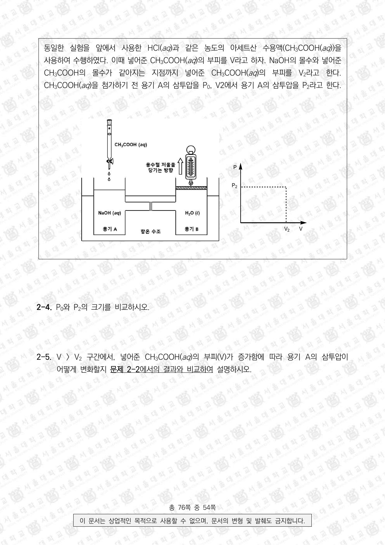 2024학년도 서울대학교 수시 일반전형 면접 및 구술고사 화학 8쪽